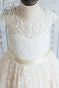 Adorable Ball Gown White Flower Girl Dress