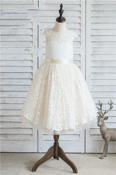 Adorable Ball Gown White Flower Girl Dress