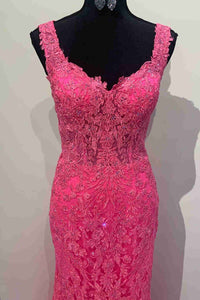 Gorgeous Mermaid Lace Appliques Prom Dress