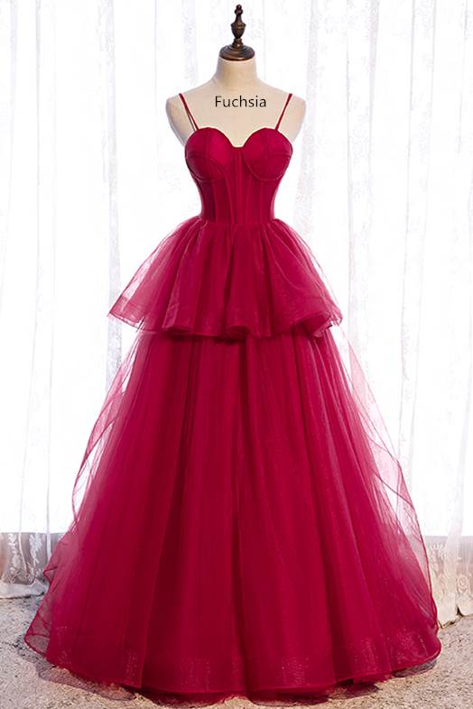 Elegant Spaghetti Straps Green Ball Gown