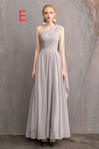 Elegant A-line Copper Long Bridesmaid Dress