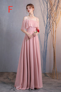 Elegant A-line Copper Long Bridesmaid Dress