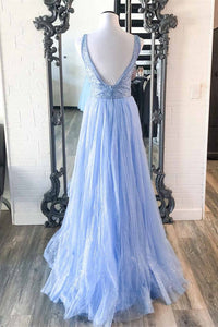 Gorgeous Lilace Beaded Long Prom Dress