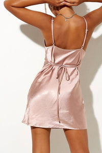 Cute Dusty Rose Slip Short Dress for Party