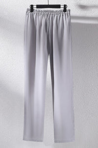 Three-Piece Grey Lace Mother of the Bride Pant Suits