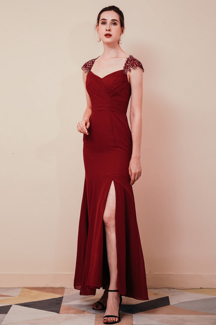 Blush Pink Mermaid Long Mother of the Bride Dress