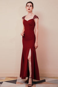 Blush Pink Mermaid Long Mother of the Bride Dress