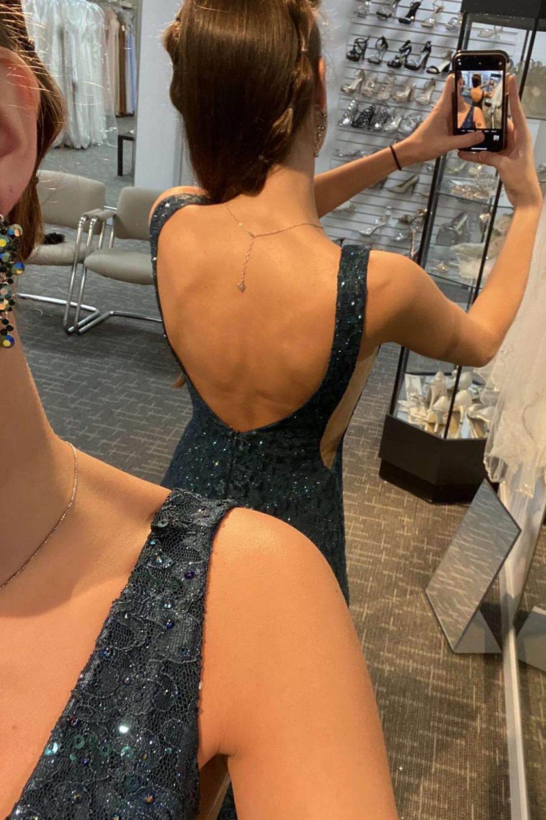 Mermaid Black Lace and Beaded Long Formal Dress