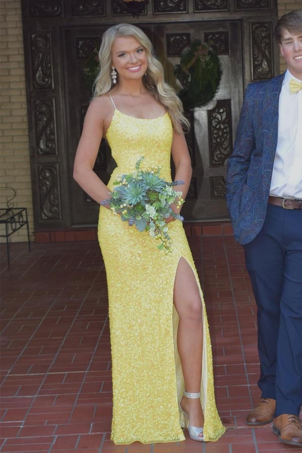 Emerald Green Sequins Mermaid Long Formal Dress