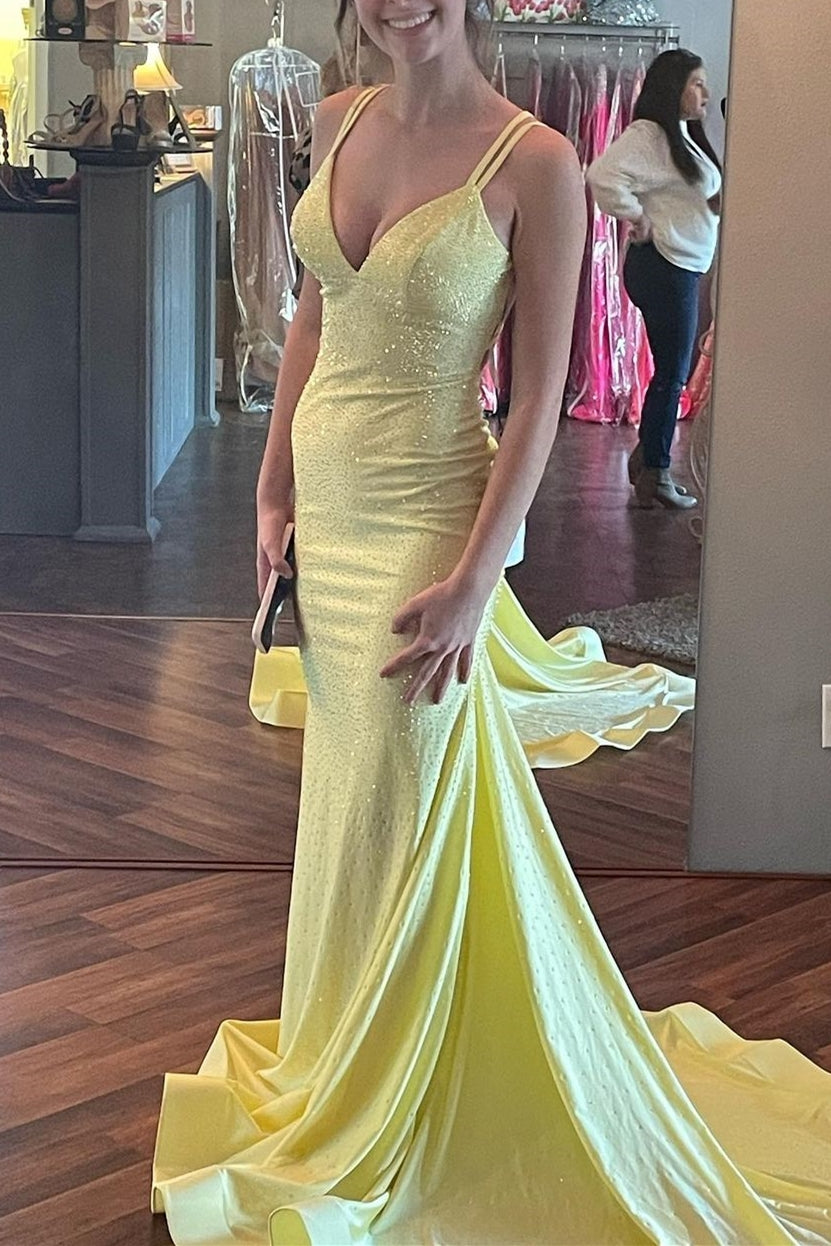 Gorgeous Lavender Beaded Mermaid Long Formal Dress