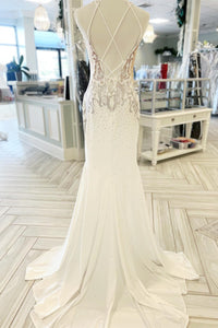 Beaded Royal Blue Mermaid Long Formal Dress