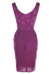 V Neck Short Burgundy Mother of Bride Dress