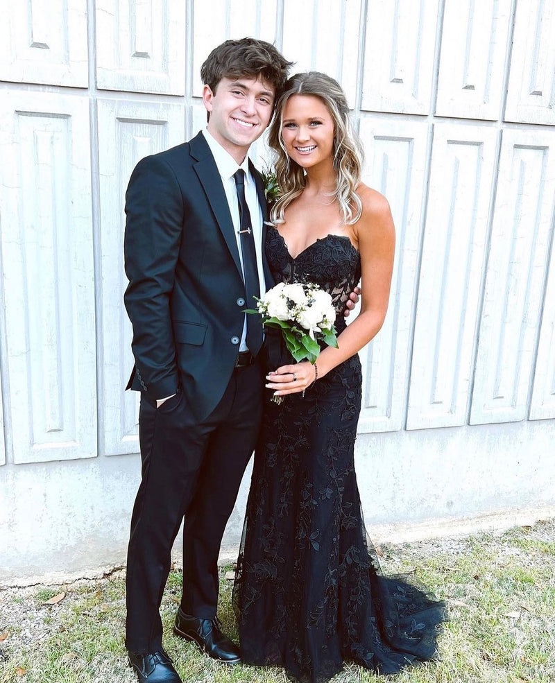 Sweetheart Hot Pink Lace Appliques Prom Dress