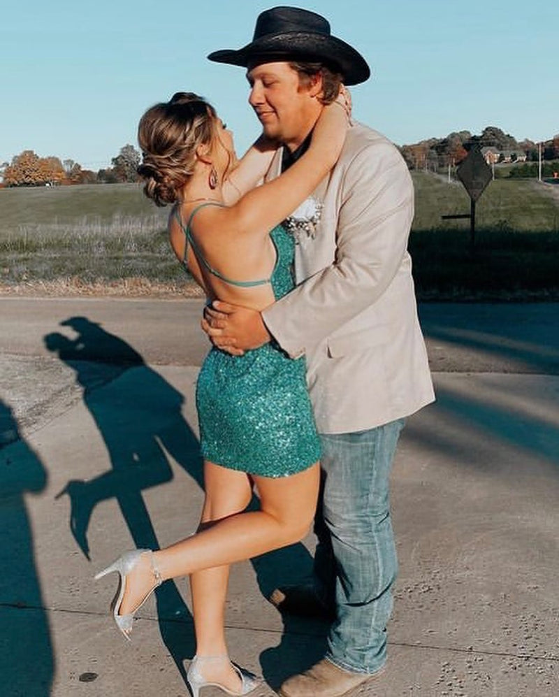 Hot Pink Sequins Boydcon Mini Party Dress