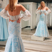 Sweetheart Black Appliques Mermaid Long Formal Dress